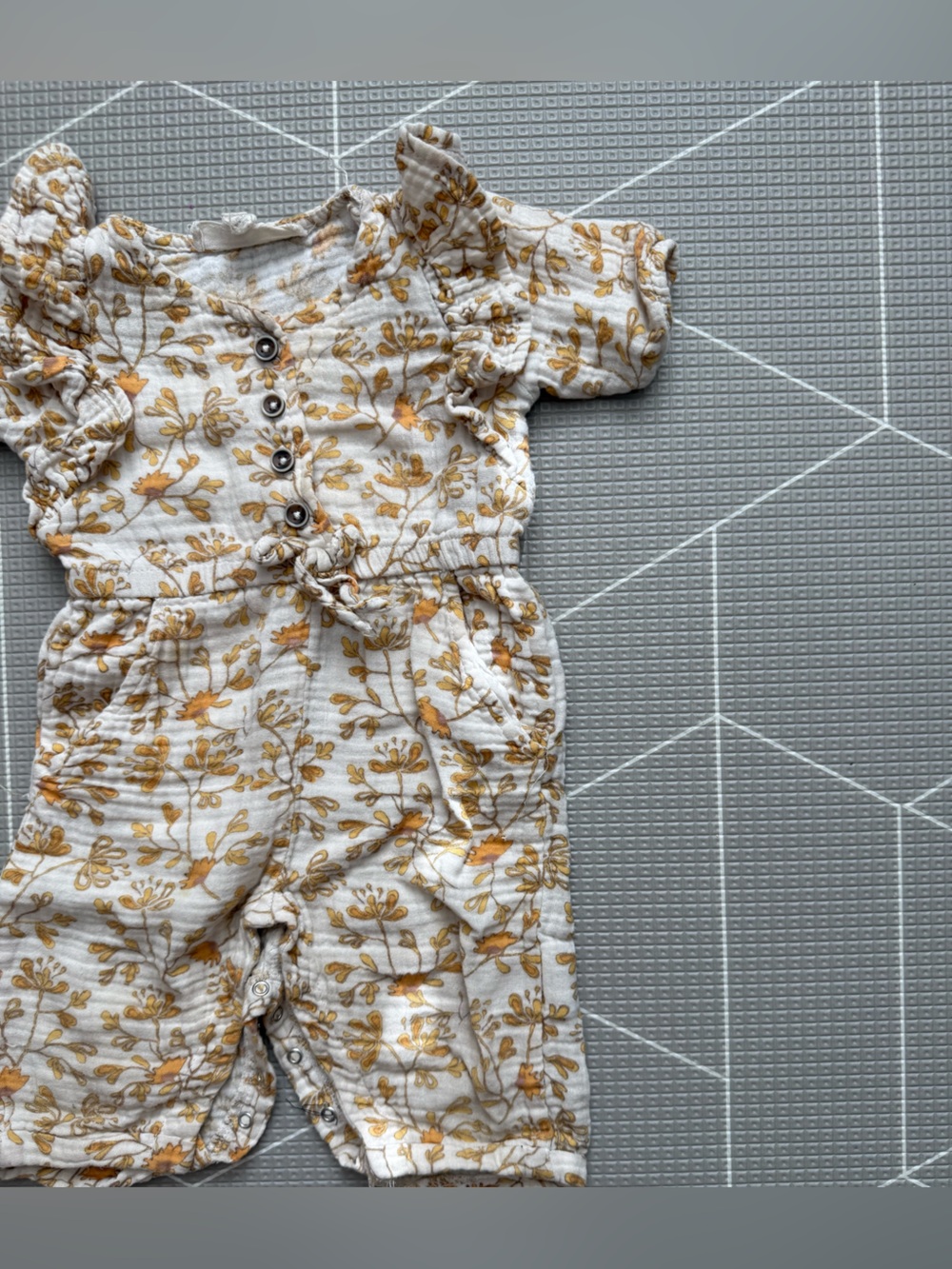 Jessica Simpson|FREE w kids purchase,Baby girl gauzy cotton ruffle jumpsuit•12M